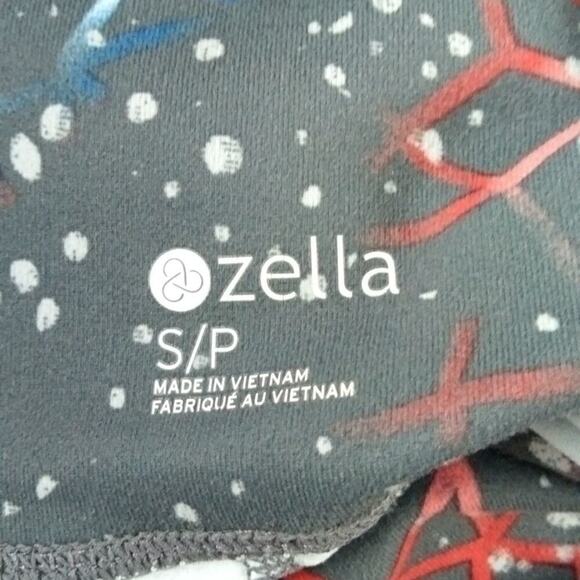 Zella Leggings Woman's Small Gray Capri Cropped Geometric Design High Rise - Picture 11 of 13